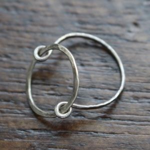 Wrapped Silver Circle Ring